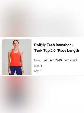 lululemon athletica Swiftly Tech Racerback Tank Top 2.0 - Autumn Red